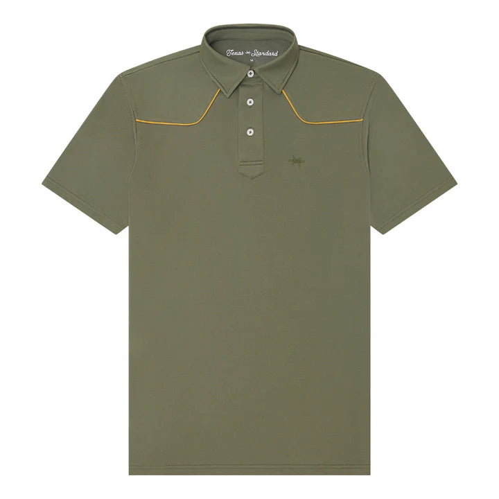 Lariat Western Polo - Agave Green - TS