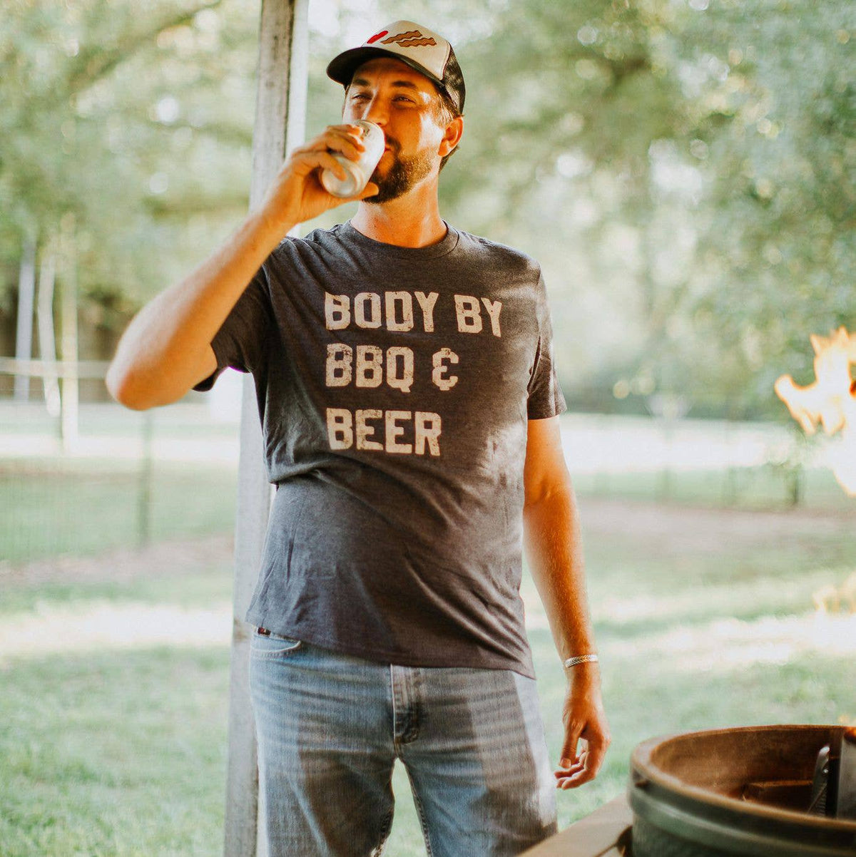 Body By BBQ and Beer Tee - Mugsby