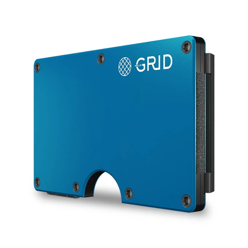 Grid Wallet // Blue Aluminum