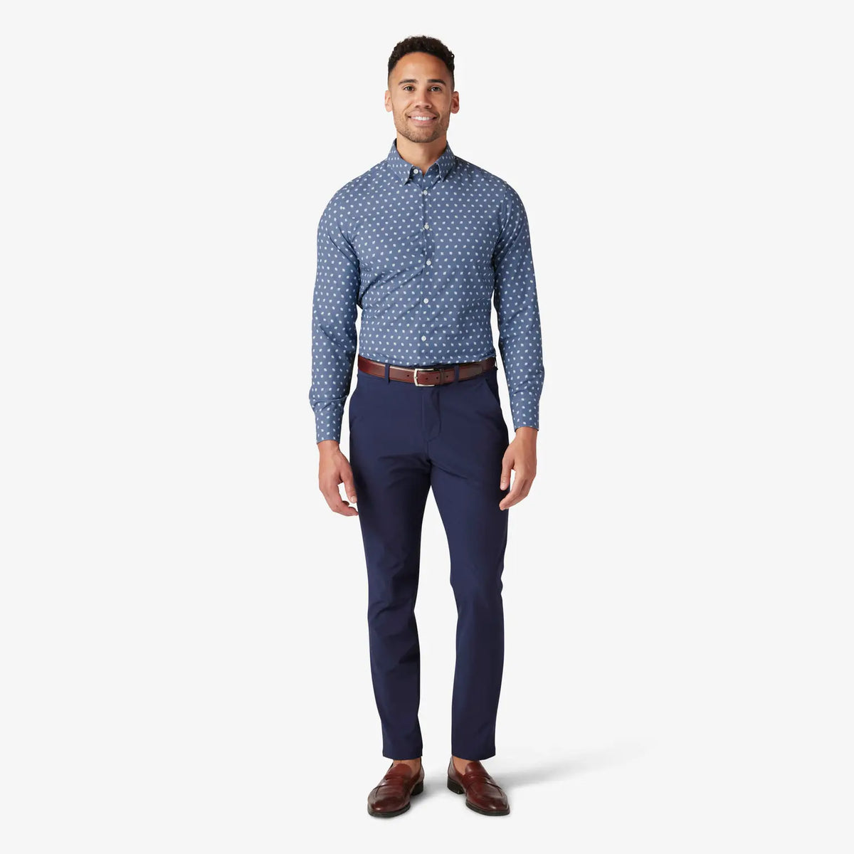 Monaco Dress Shirt - Coastal Fjord - Mizzen and Main