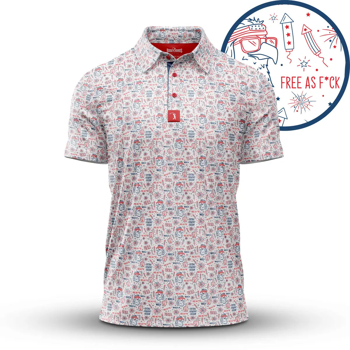 'Merica Polo - White
