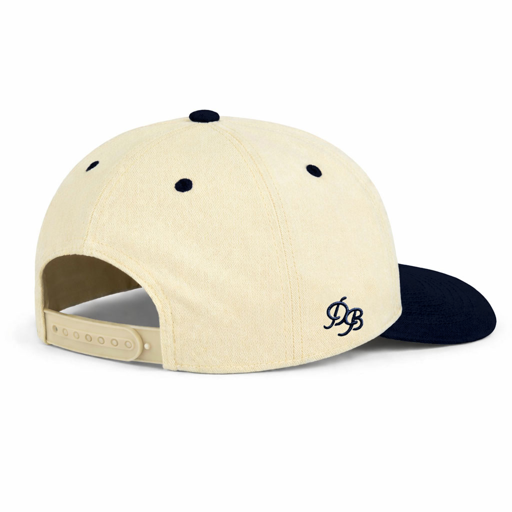 Dad 3D Puff Snapback - Cream Black 5-Panel