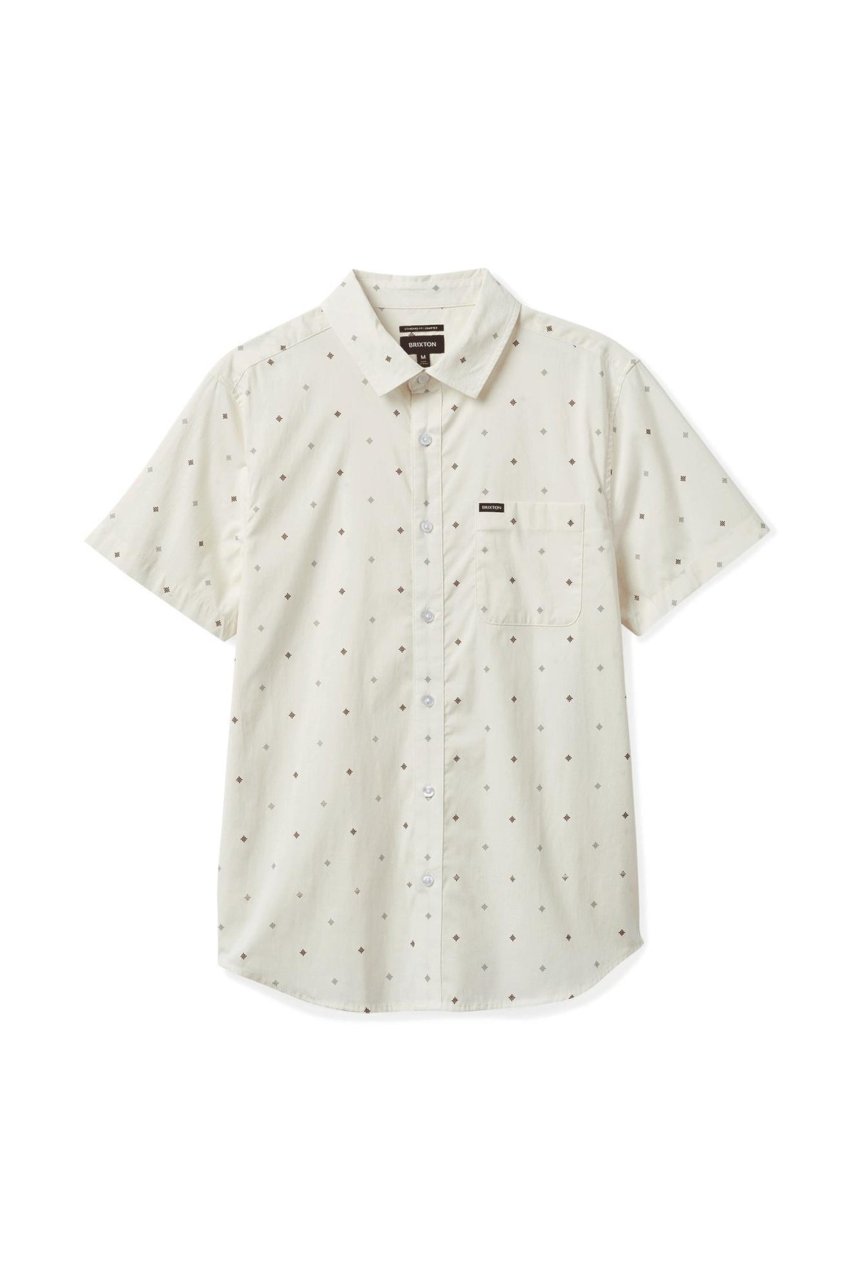 Charter S/S Woven Shirt- Off White Pryamid- Brixton