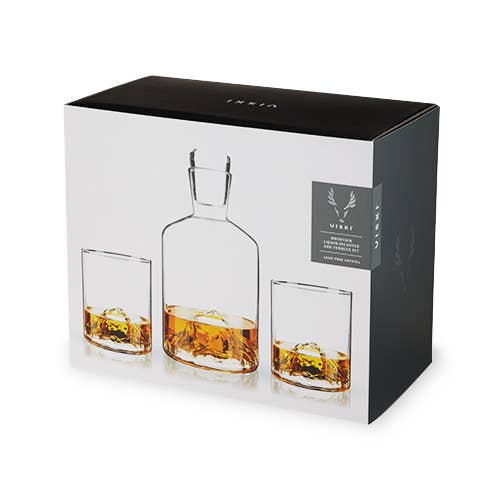 Mountain Themed Crystal Decanter & Viski