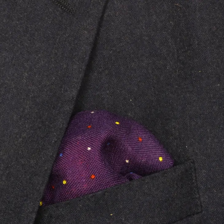 Orange Hem 4 Sided Pocket Square - Curated Basics