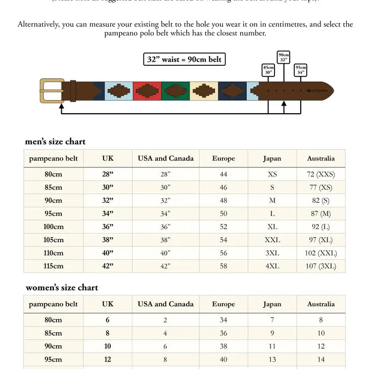 Leather Polo Belt -Sierra - Pampeano
