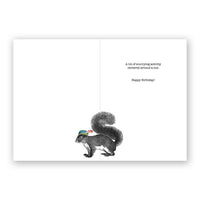Birthdays are like Squirrels Birthday Greeting Card-The Mincing Mockingbird