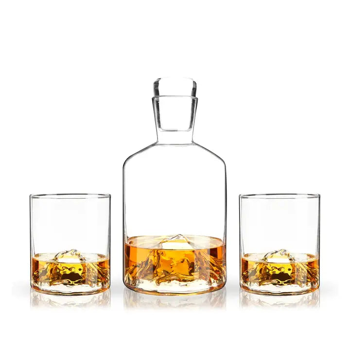 Mountain Themed Crystal Decanter & Viski