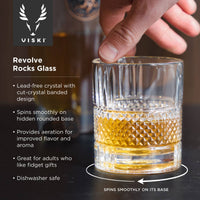 Crystal Spinning Scotch Rocks Glass