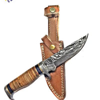 Leather Handle Hunting Knife - Titan Int.