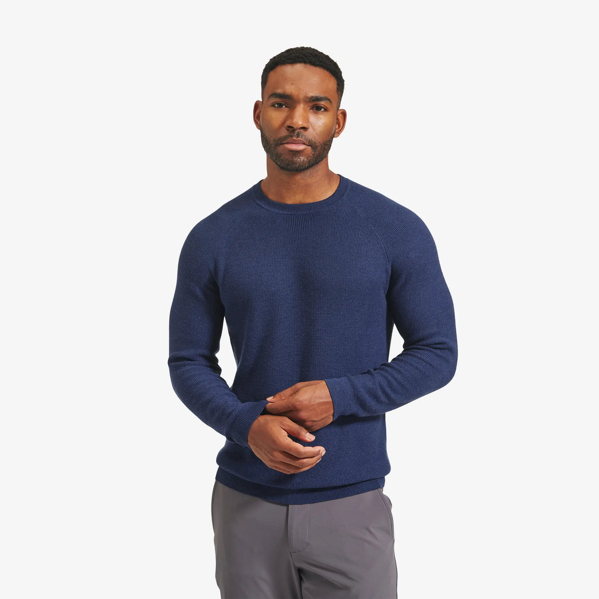 Cassady Crewneck Sweater - Medieval Blue Heather- Mizzen and Main