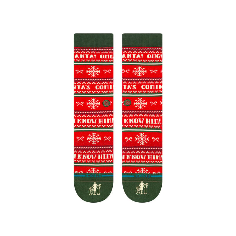 I Know Him Crew Socks-Red-STANCE