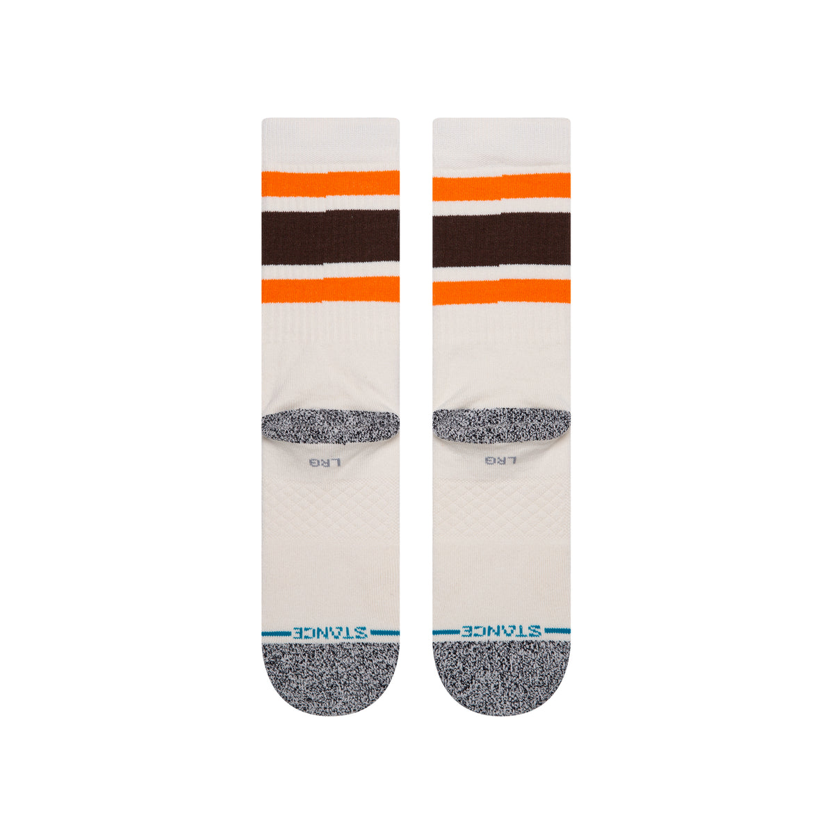 STANCE Boyd Stripe Crew Socks Off White