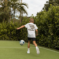 Youth Tee - Flying B Logo - Heather Ash Grey