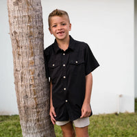 Youth Perf. Western Shirt - Black