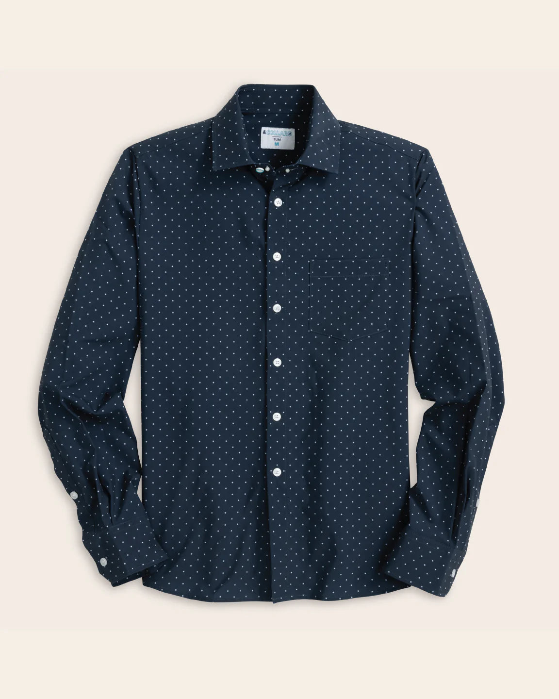 Range Shirt - Navy with White Polkadots