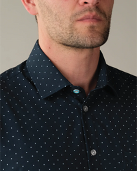 Range Shirt - Navy with White Polkadots