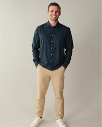 Range Shirt - Navy with White Polkadots