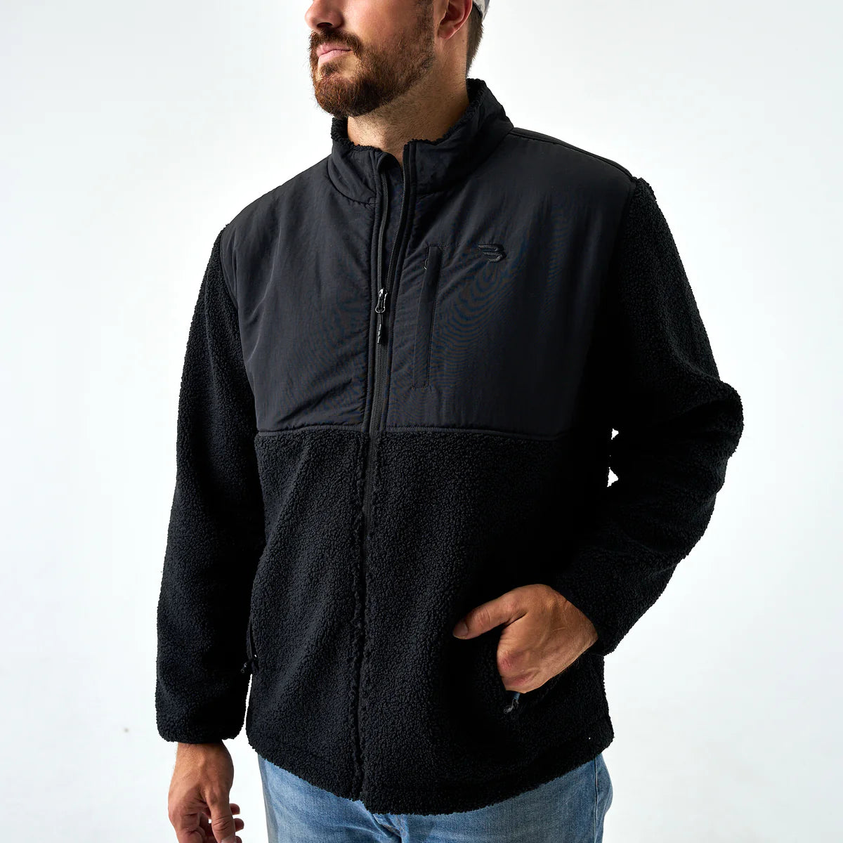 Sherpa Full Zip - Black