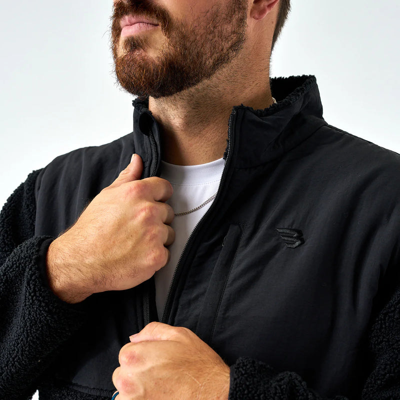 Sherpa Full Zip - Black