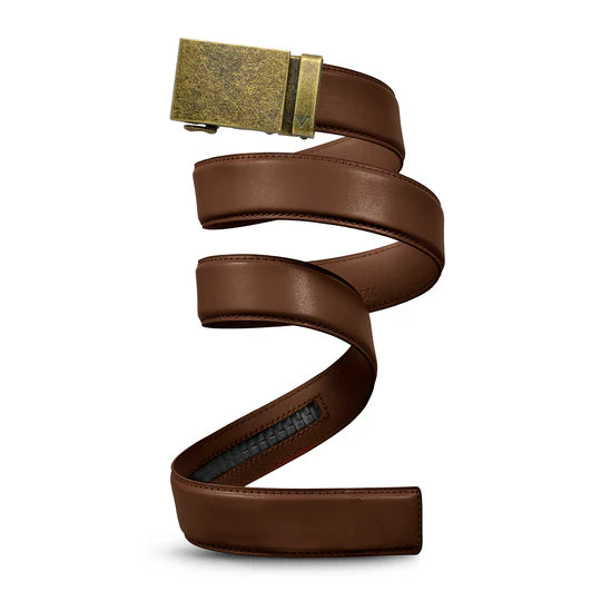 Bronze Belt - Mocha Brown Leather