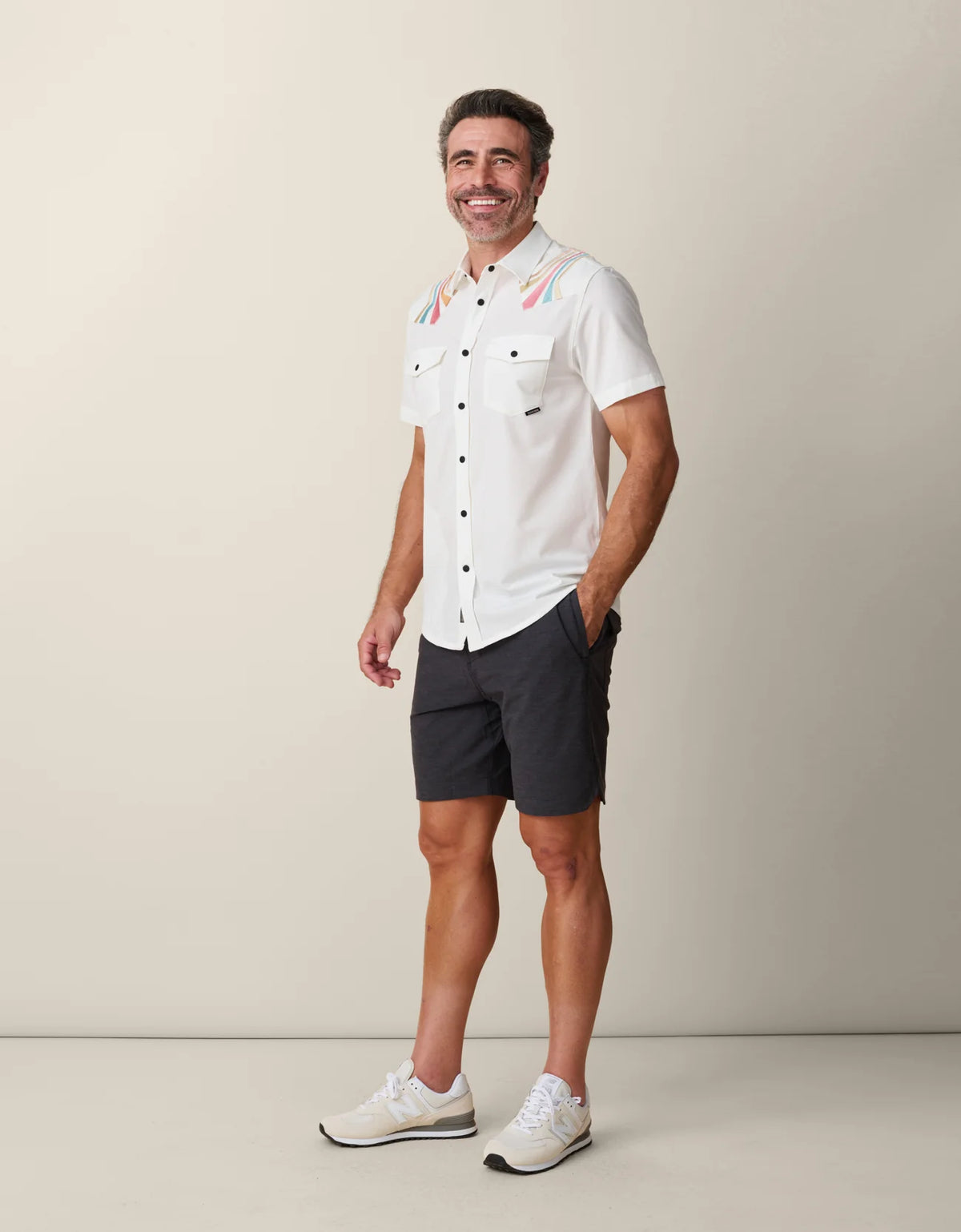 Retro Rays - Front Snap Button Up