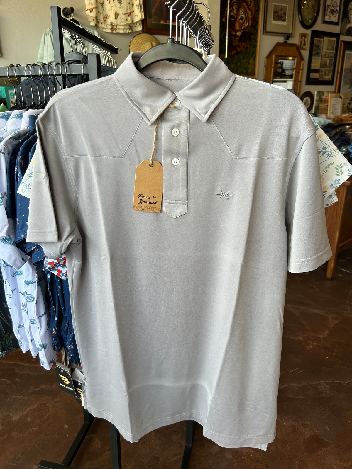 Modern Western Polo - Mockingbird Gray - TS