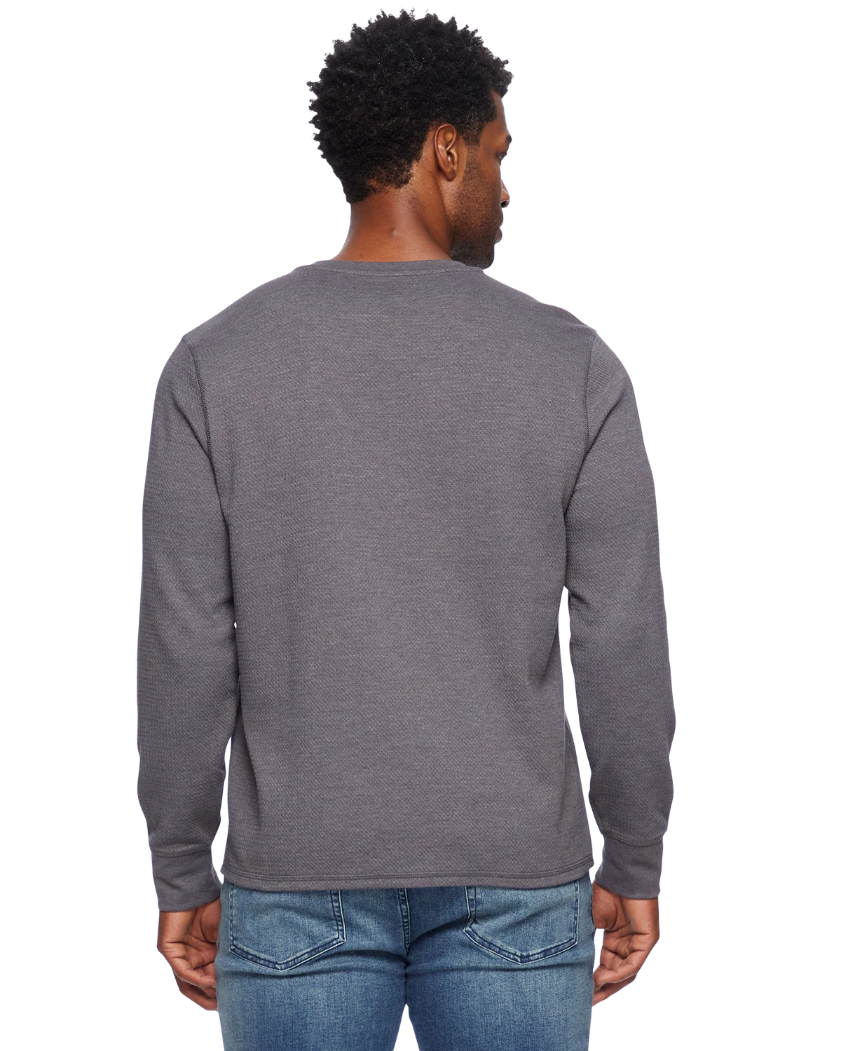 F&A - CHATSWORTH SOFT WAFFLE HENLEY - Charcoal