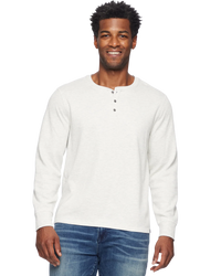 F&A - CHATSWORTH SOFT WAFFLE HENLEY - Grey
