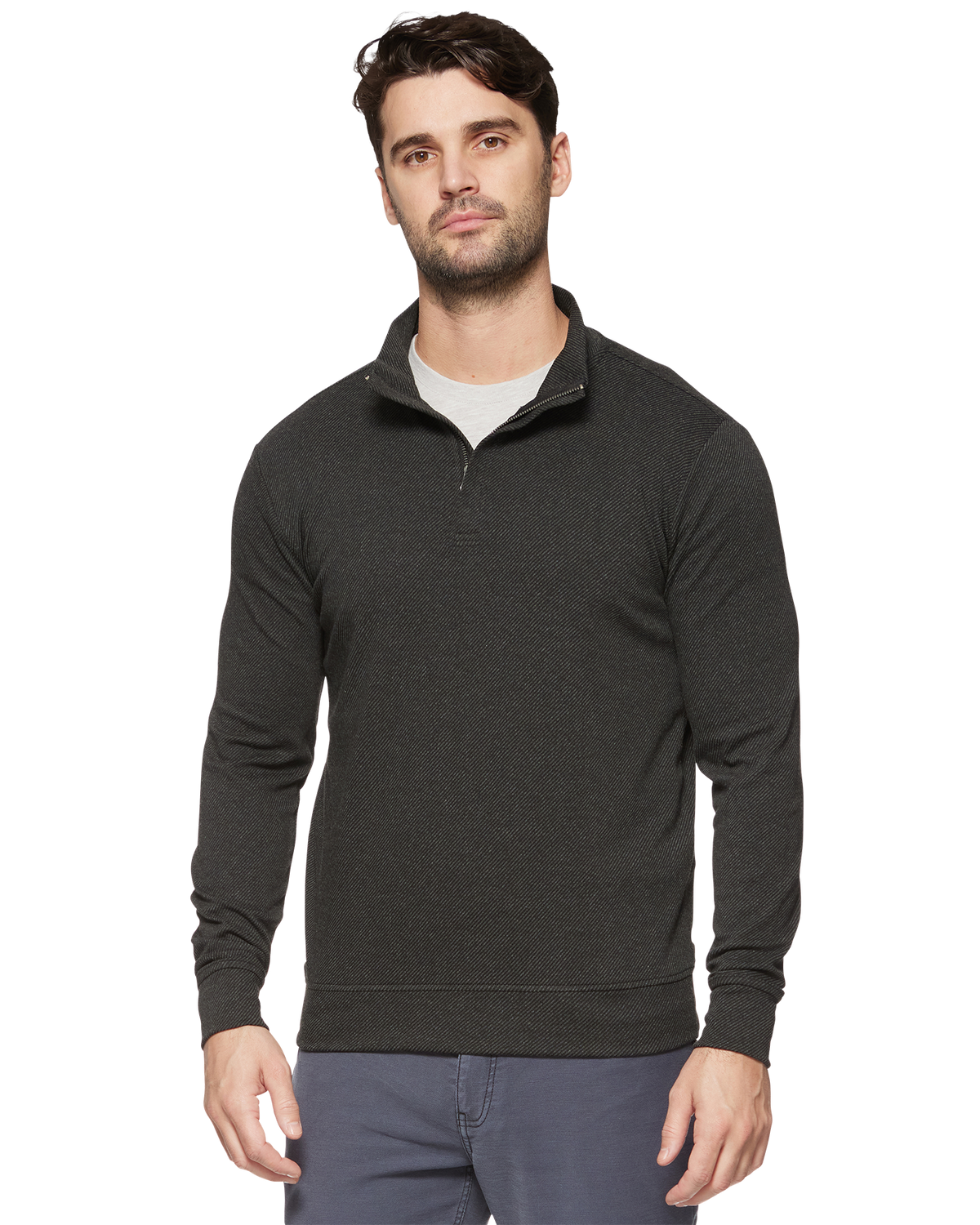 F&A - HERO STRETCH KNIT 1/4-ZIP - Charcoal