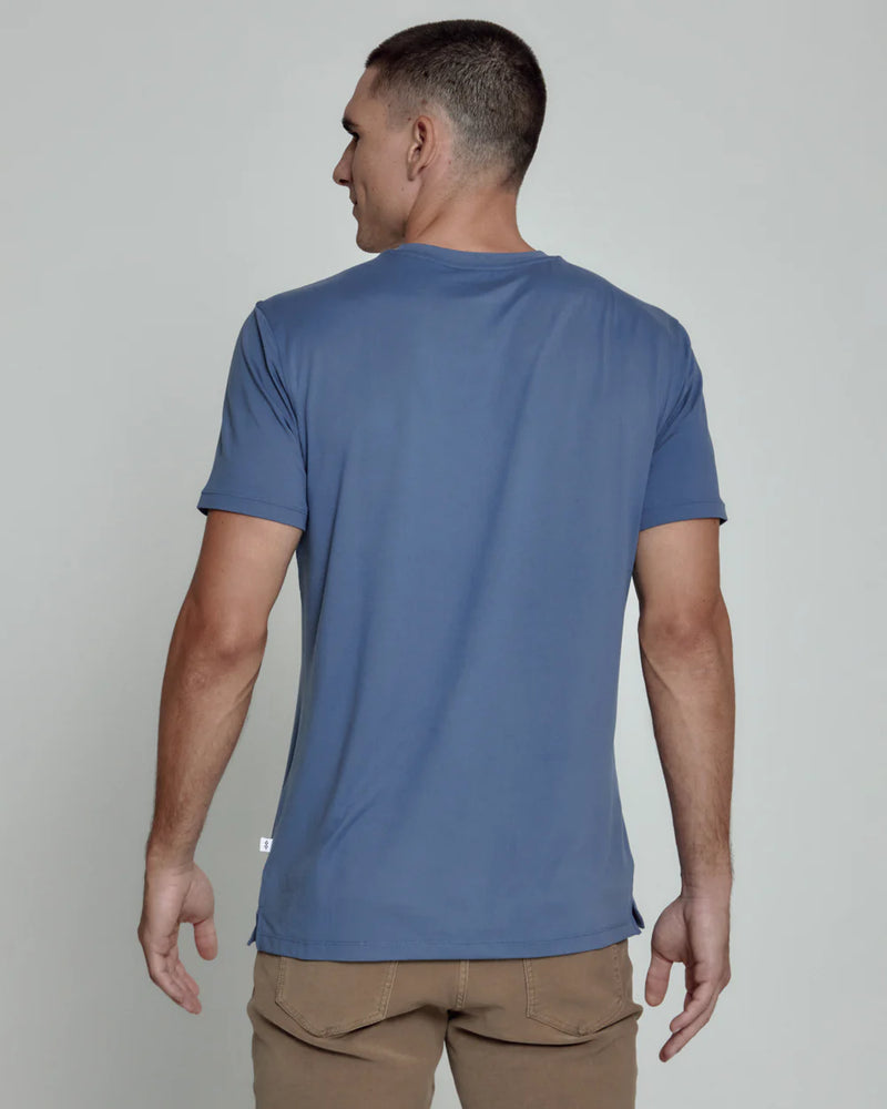 Core Crew Tee-Blue Indigo-7 Diamonds
