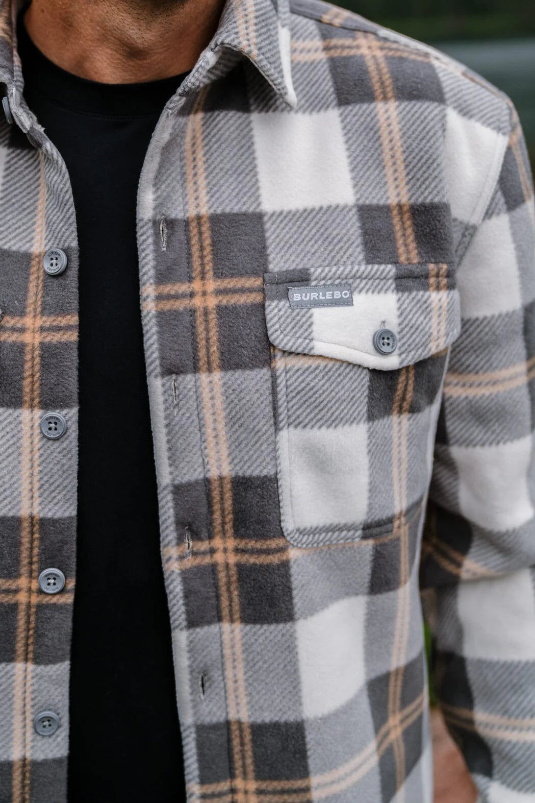 Shacket Coyote Plaid-Burlebo