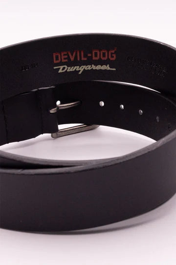 Leather Flag Belt-Brown Devil-Dog