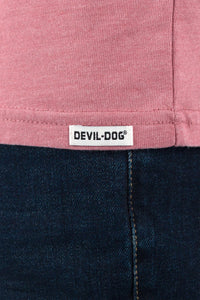 Burnout Henley-Withered Rose - Devil Dogs