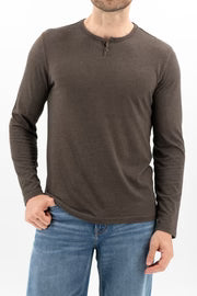 LS Vintage Henley - Dark Roast