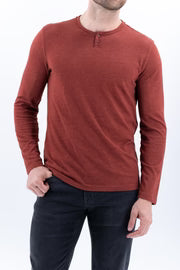 LS Vintage Henley - Fired Brick