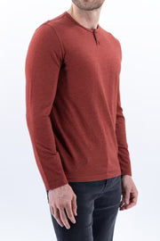 LS Vintage Henley - Fired Brick
