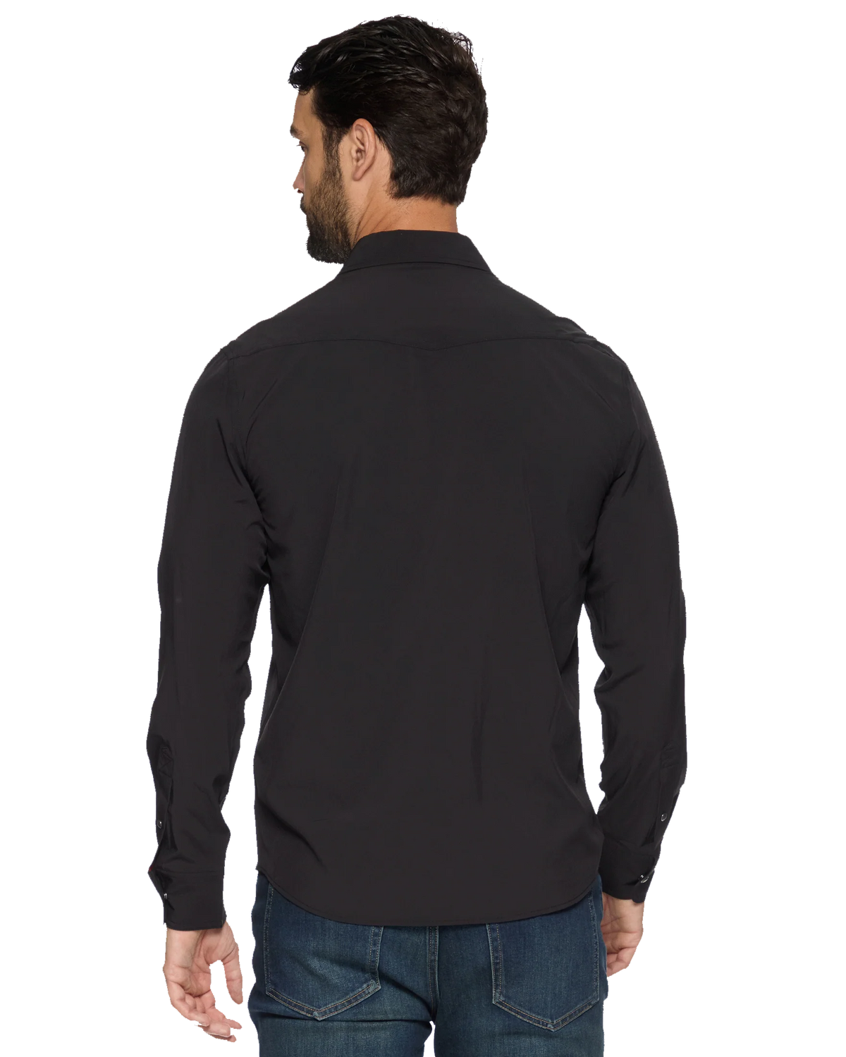 Desert Son UPF Perf. LS Western Shirt - Black
