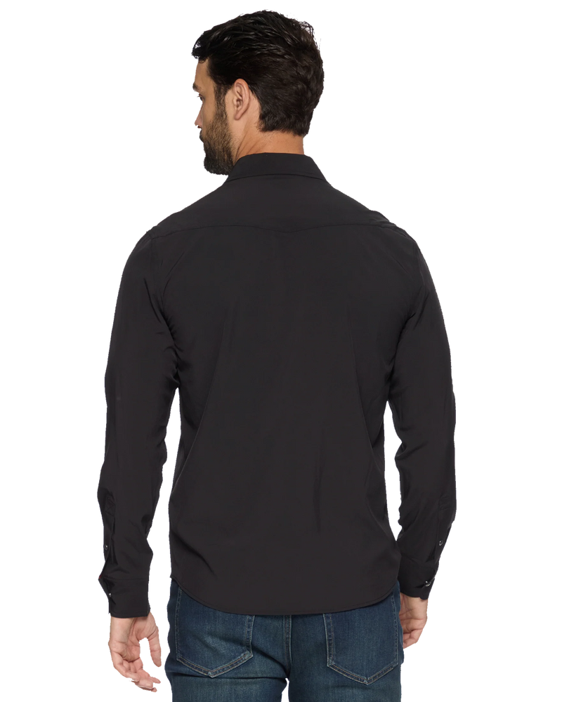 Desert Son UPF Perf. LS Western Shirt - Black