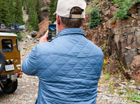 Quilted Shacket - Slate Blue