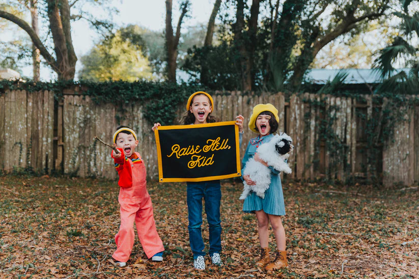 Raise Hell Kid Camp Flag - Oxford Pennant