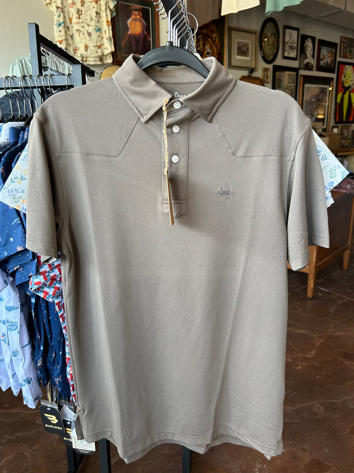 Modern Western Polo - Pecan Brown - TS