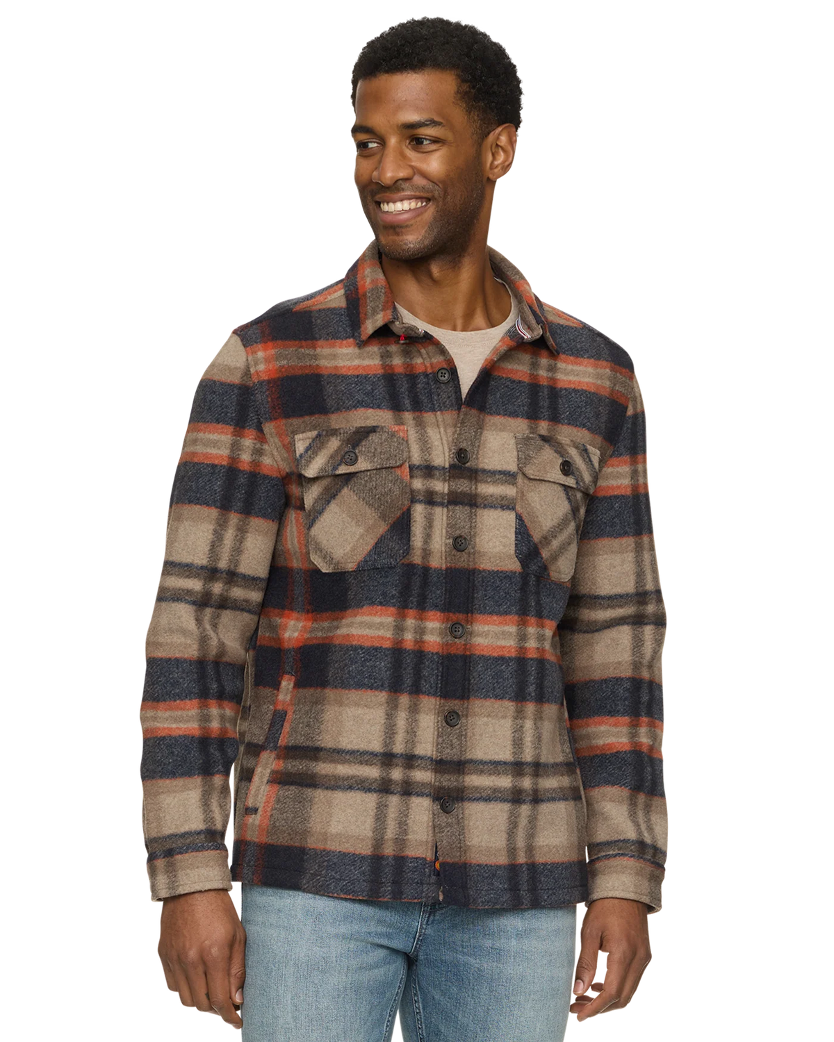 Midland Jacket - Oatmeal/Navy/Orange