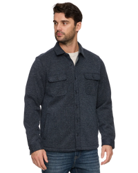 Mason Fleece-Lined Shirt Jacket - Navy