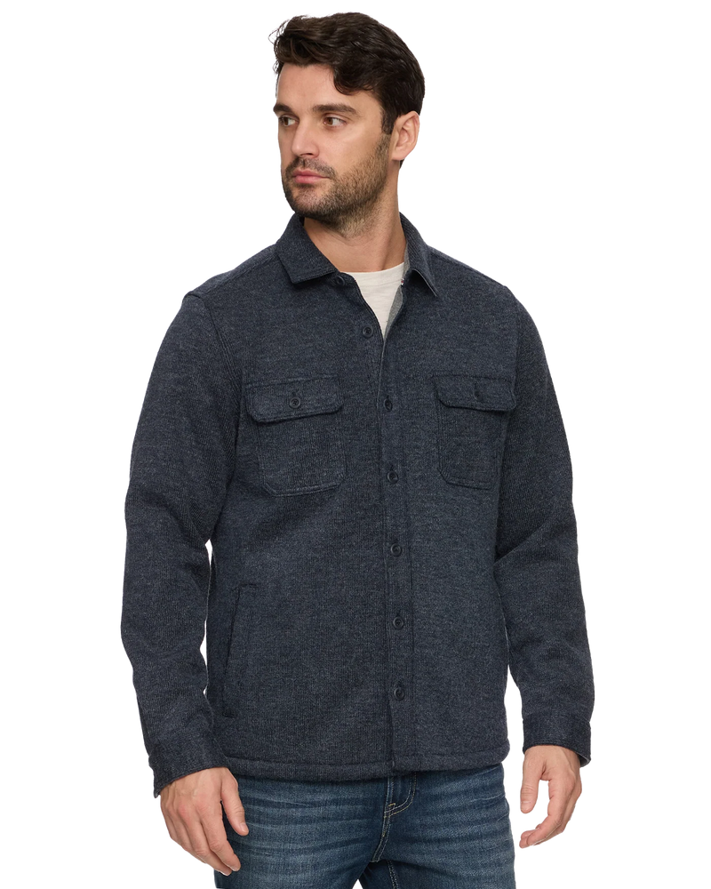 Mason Fleece-Lined Shirt Jacket - Navy