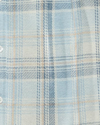 Hero Stretch Flannel - Light Blue/Cream