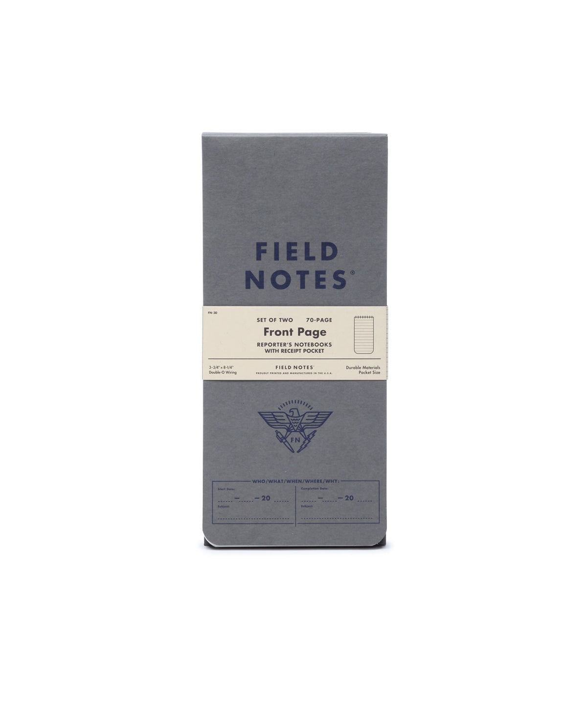 Field Notes Reporters notebook-Grey