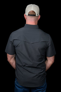 CORE - MEN'S GREY SHORT SLEEVE PEARL SNAP SHIRT (Copy)