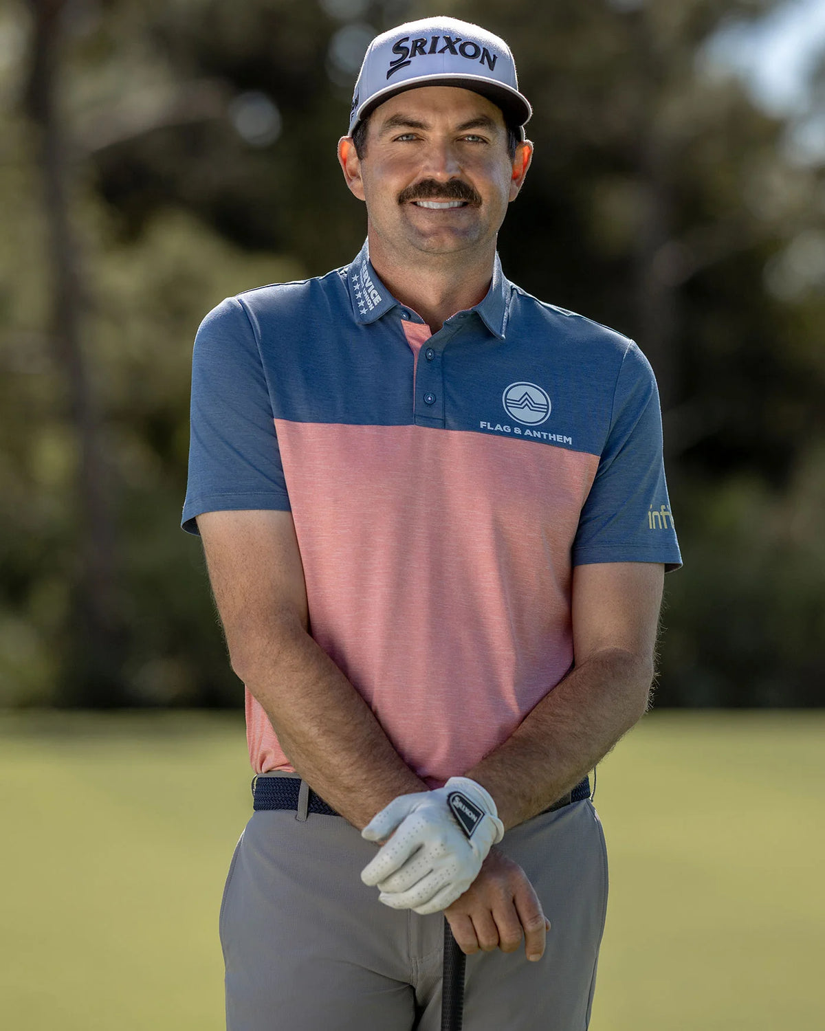 Elite Perf. Polo - Red/Blue Heather