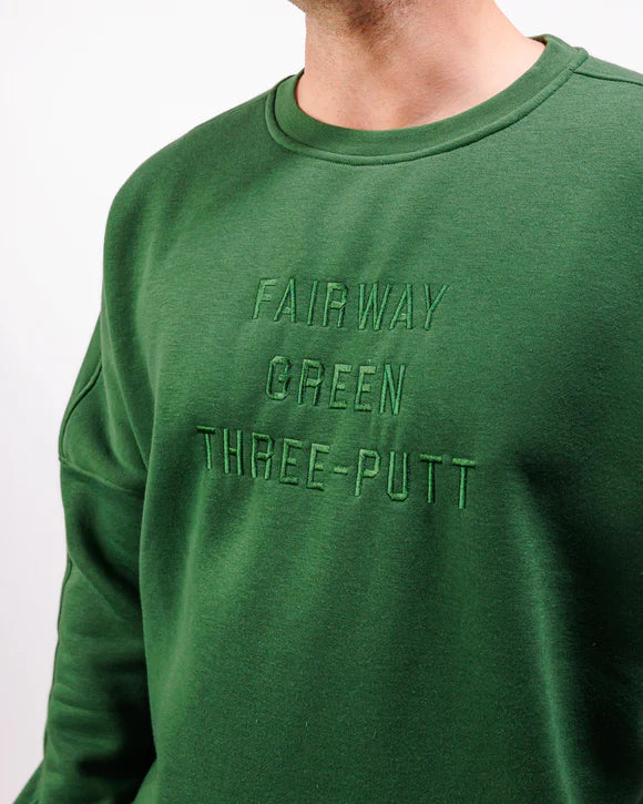 Fairway, Green, Three-Putt Crewneck-Waggle Golf